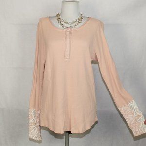 Sundance Lace trim Thermal Top XL N81